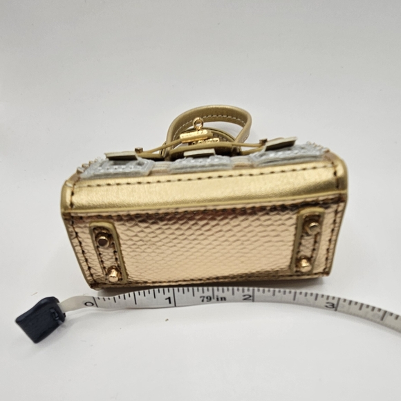 Chic Gold and Silver Mini Bag With Phone Chain Wristlet - Picture 3 of 6